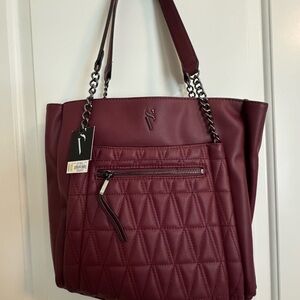 Elegant Burgundy Tote Bag